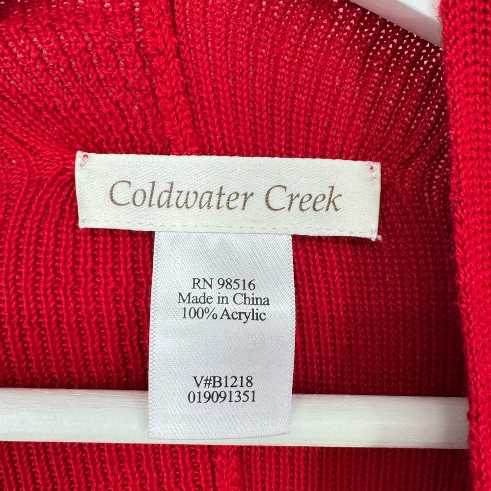 Coldwater‎ Creek ribbed knit ruffle shawl/wrap/poncho